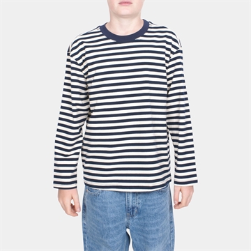Grunt Fiona LS Stripe Tee Navy